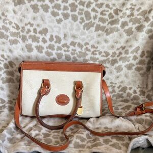 Dooney & Bourke Cream and Tan Crossbody Bag